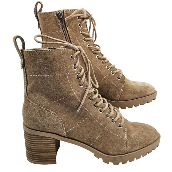 Dolce Vita Shoes - Dolce Vita Womens 12 Suede Nigel Lace Up Chunky Lug Sole Booties